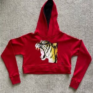Anglero Cropped Tiger Hoodie, RARE, Sz XS